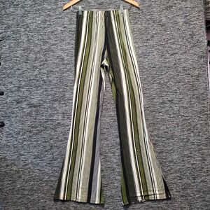 VTG 90s Vamp Striped Flare Pants Womens M High Waist Bell Bottom Palazzo Goth‎
